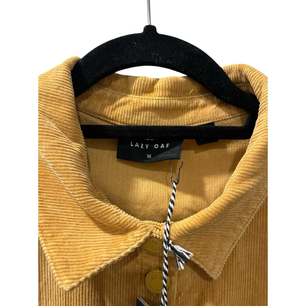 Lazy Oaf NWT Boilersuit Corduroy Jumpsuit Orange Size 16 Women's Long Sleeve - Picture 4 of 11